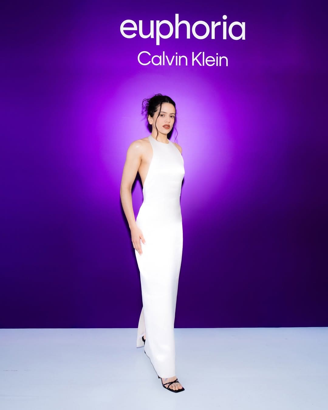 Rosalía’s White-Satin Moment at Düsseldorf’s Douglas x Calvin Klein Euphoria Pop-Up